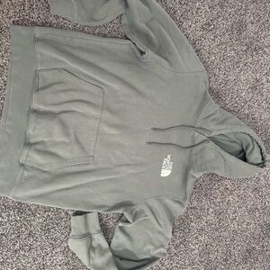 The North Face Olive Green Hoodie with Logo